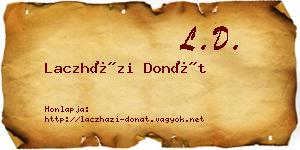 Laczházi Donát névjegykártya